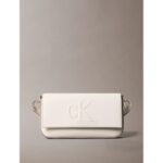Ck Lv04k3148g Sculpted Flap Shoulder Pouch25 Kadın Çanta – KREM - Görsel 2