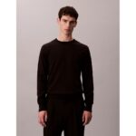 Ck Lv040bm343 Ls Supıma Cotton Crew 14gg Erkek Sweaters – SİYAH