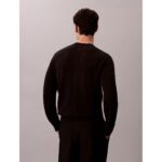 Ck Lv040bm343 Ls Supıma Cotton Crew 14gg Erkek Sweaters – SİYAH - Görsel 4