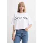 Ck Lv044c903g A-ss Boxy Logo Graphic Tee Kadın Tshırt – BEYAZ