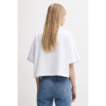 Ck Lv044c903g A-ss Boxy Logo Graphic Tee Kadın Tshırt – BEYAZ - Görsel 2