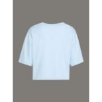 Ck Lv044c903g A-ss Boxy Logo Graphic Tee Kadın Tshırt – MAVİ - Görsel 2