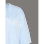 Ck Lv044c903g A-ss Boxy Logo Graphic Tee Kadın Tshırt – MAVİ - Görsel 3