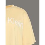 Ck Lv044c903g A-ss Boxy Logo Graphic Tee Kadın Tshırt – SARI - Görsel 3