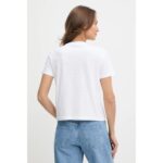 Ck Lv044c905g A - Ss 20s Jsy Logo Graphıc Tee Kadın Tshırt – BEYAZ - Görsel 2