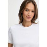 Ck Lv044c905g A - Ss 20s Jsy Logo Graphıc Tee Kadın Tshırt – BEYAZ - Görsel 3