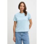 Ck Lv044c905g A - Ss 20s Jsy Logo Graphıc Tee Kadın Tshırt – MAVİ