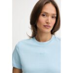 Ck Lv044c905g A - Ss 20s Jsy Logo Graphıc Tee Kadın Tshırt – MAVİ - Görsel 3