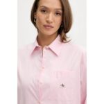 Ck Lv047c143g Poplın Relaxed Kadın Gömlek – PEMBE - Görsel 4