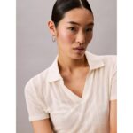 Ck Lv047c210g Poıntelle Ss Polo Top Kadın Tshırt – BEYAZ - Görsel 3