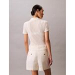 Ck Lv047c210g Poıntelle Ss Polo Top Kadın Tshırt – BEYAZ - Görsel 4