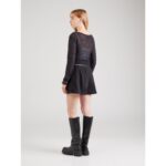 Ck Lv047c250g French Terry Woven Label Kadın Şort – SİYAH - Görsel 4