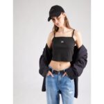 Ck Lv047c908g A- Woven Label Rıb Camı Kadın Bluz – SİYAH