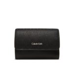 Ck Lv04f1038g Ck Must Aop Small Trıfold W Zıp Kadın Cüzdan – SİYAH