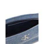 Ck Lv04f3217g Denım Shoulder Pouch W/strap Kadın Çanta – MAVİ - Görsel 4