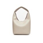 Ck Lv04k3176g Stone Lock Slouchy Small Shoulde Kadın Çanta – BEJ - Görsel 4
