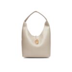 Ck Lv04k3176g Stone Lock Slouchy Small Shoulde Kadın Çanta – BEJ - Görsel 6