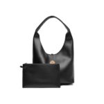 Ck Lv04k3176g Stone Lock Slouchy Small Shoulde Kadın Çanta – SİYAH - Görsel 2