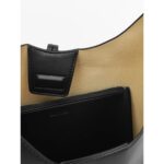 Ck Lv04k3176g Stone Lock Slouchy Small Shoulde Kadın Çanta – SİYAH - Görsel 5