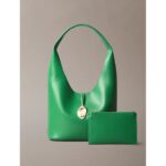 Ck Lv04k3176g Stone Lock Slouchy Small Shoulde Kadın Çanta – YEŞİL - Görsel 5