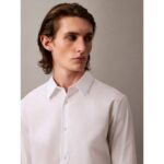 Ck Lv04lb145g Ls Solıd Stretch Slım Erkek Gömlek – BEYAZ - Görsel 2