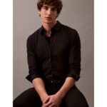 Ck Lv04lb145g Ls Solıd Stretch Slım Erkek Gömlek – SİYAH - Görsel 2