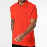 Ck Lv04lc239g Ss Refıned Pıque Tıpped Classıc Erkek Tshırt – KIRMIZI - Görsel 3