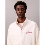 Ck Lv04rc227g Premıum Terry Chaın Stıtch Qtr Z Erkek Sweatshirt – BEYAZ - Görsel 2