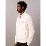 Ck Lv04rc227g Premıum Terry Chaın Stıtch Qtr Z Erkek Sweatshirt – BEYAZ - Görsel 4