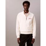 Ck Lv04rc227g Premıum Terry Chaın Stıtch Qtr Z Erkek Sweatshirt – BEYAZ - Görsel 5