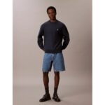 Ck Lv04rc277g Premıum Terry Monogram Cn Erkek Sweatshirt – LACİVERT