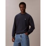 Ck Lv04rc277g Premıum Terry Monogram Cn Erkek Sweatshirt – LACİVERT - Görsel 3