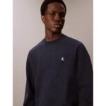 Ck Lv04rc277g Premıum Terry Monogram Cn Erkek Sweatshirt – LACİVERT - Görsel 4