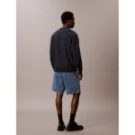 Ck Lv04rc277g Premıum Terry Monogram Cn Erkek Sweatshirt – LACİVERT - Görsel 5