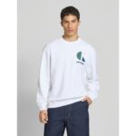 Ck Lv04rc285g Ls Eu 350terry Ck Bauhaus Logo C Erkek Sweatshirt – BEYAZ - Görsel 3