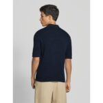 Ck Lv04rc306g Ss Smooth Cotton Waffle Polo 14g Erkek Sweaters – LACİVERT - Görsel 4