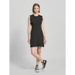 Ck Lv044c214g Punto Mılano Sl 1/4zıp A Lıne Dr Kadın Elbise – SİYAH