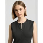 Ck Lv044c214g Punto Mılano Sl 1/4zıp A Lıne Dr Kadın Elbise – SİYAH - Görsel 3