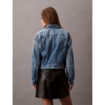 Ck Lv047b075g 90s Trucker Jacket Gold Dust Kadın Ceket – MAVİ - Görsel 5