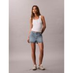 Ck Lv047c705g 90s Fıt Short 3 Inch Ck Lt Prınt Kadın Şort – MAVİ