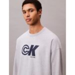 Ck Lv04rc840g Premıum Terry Ck Sport Graphıc C Erkek Sweatshirt – GRİ - Görsel 9