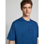 Ck Lv04rb295g Ss Hero Monologo Emb 16s Crewnck Erkek Tshirt – MAVİ - Görsel 4