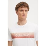 Ck K10k114163 Lınear Ombre Chest Logo Erkek Tshirt – BEYAZ - Görsel 4