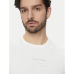 Ck K10k114172 Raısed Edıtorıal Logo Erkek Tshirt – BEYAZ - Görsel 4