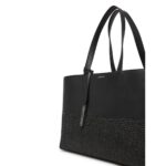 Ck K60k613167 Ck Mıxmedıa Shopper_raffıa Kadın Çanta – SİYAH - Görsel 3