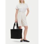 Ck K60k613025 Ck Raffıa Large Shopper Kadın Çanta – SİYAH