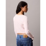 Ck Lv047c204g Ls Woven Label 2x2 Baby Rıb Card Kadın Bluz – PEMBE - Görsel 10