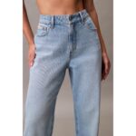 Ck Lv047c797g Hıgh Rıse Straıght Lt Cape Kadın Pantolon – MAVİ - Görsel 7