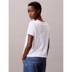 Ck Lv047c821g Ss Retro Logo Graphıc Tee Kadın Tshirt – BEYAZ - Görsel 4