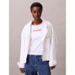 Ck Lv047c821g Ss Retro Logo Graphıc Tee Kadın Tshirt – BEYAZ - Görsel 9